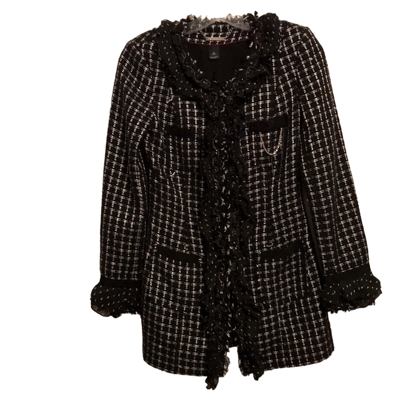 White Black Fancy Jacket 00
